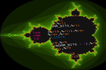 Codeschnipsel hinter einem Fraktal