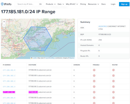 IP range Screenshot