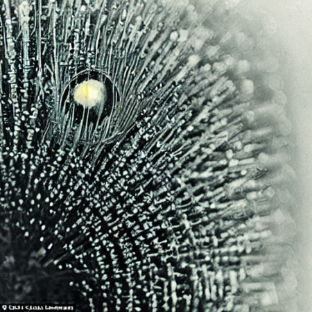 His eyes were eggs of unstable crystal, vibrating with a frequency whose name was rain and the sound of trains, suddenly sprouting a humming forest of hair-fine glass spines