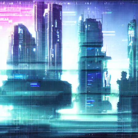 a cyberpunk cityscape